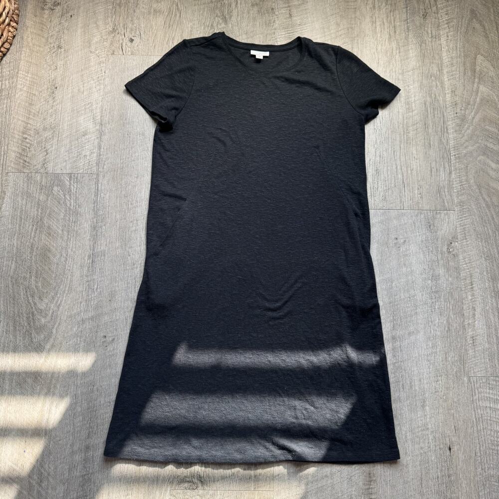 Pure Jill J.Jill Dress Women Medium Black Lined Pockets Tencel Linen Blend